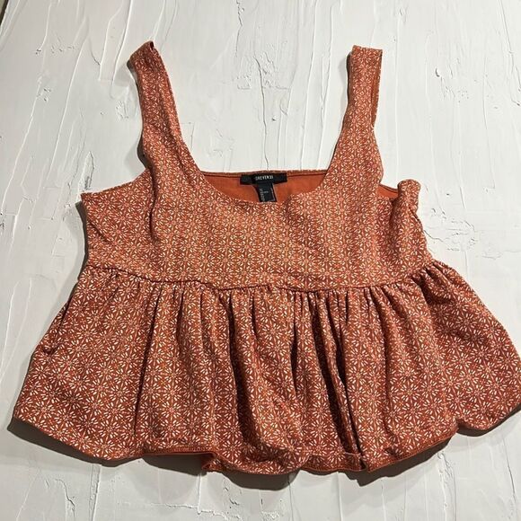 Forever21 Swoop Neck Tank Top, Burnt Orange Womens Size Small - Picture 1 of 3